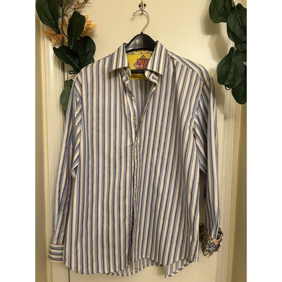 Robert Graham Other - Robert Graham Mens Button Up/Dress Shirt/Long Sleeve/Flip cuff XL